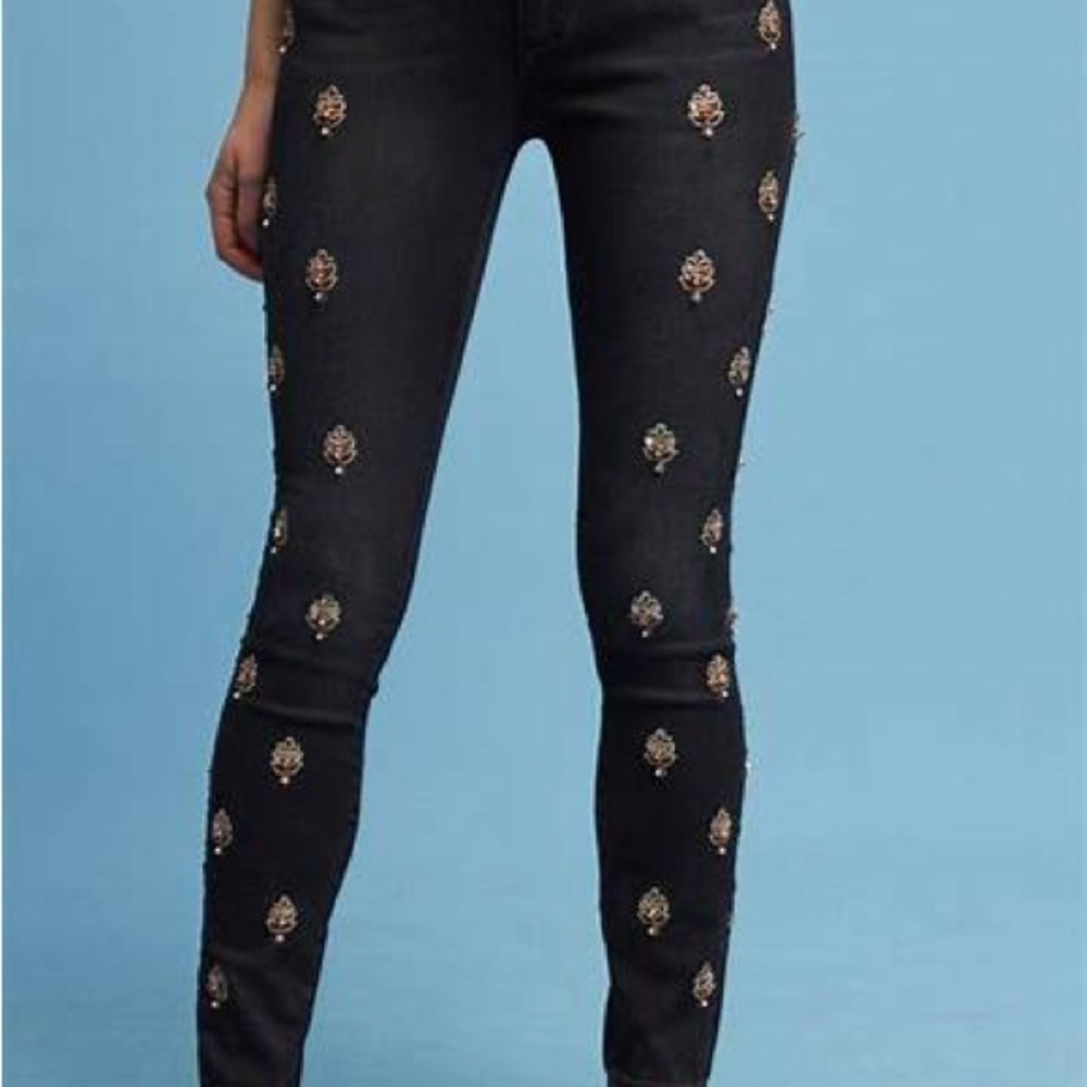 Pilcro Script High-Rise Embellished - Picture 5 of 10